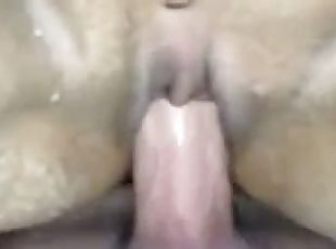 A man fucks his wife's pussy and butt in homemade POV scene