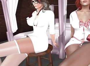 óculos, enfermeira, meia-calça, cona-pussy, lésbicas, meias, fetiche, realidade