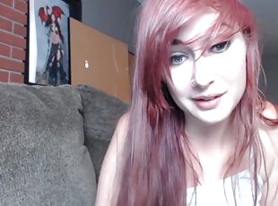 A Attractive Redhead Teen Is Having Fun By Herself