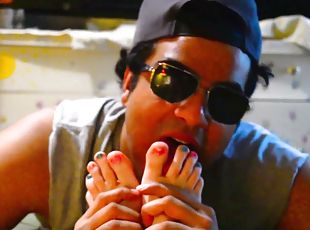 Sucking My Candy Toes Tickles So Bad! - Victor Footfucker Snacks On My Pedicured Toes Like Lollipops