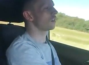 Johnnie Lover gets fucked on the road in public