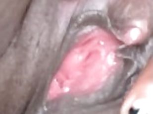 klitoris, masturbácia, pička, amatérske, ebony, bbw, prstovanie, sólo, mokré
