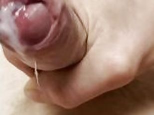masturbation, amateur, ejaculation-sur-le-corps, énorme-bite, gay, solo, bite