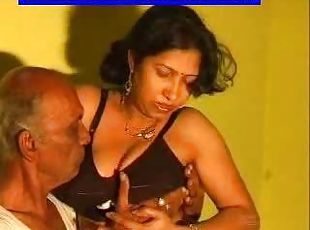 Nasty Indian milf is playing with an old cock