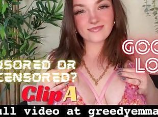 Gooner Loop Censored or Uncensored? Clip A - Goddess Worship BBW Tit Ass Pixelated Humiliation