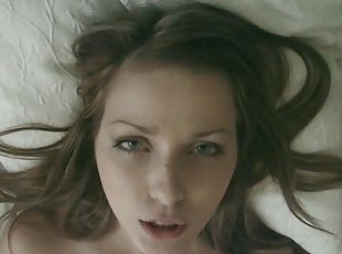 masturbación, adolescente, primera-persona, guapa, erótico