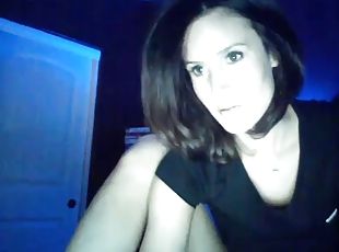 Brunette on webcam