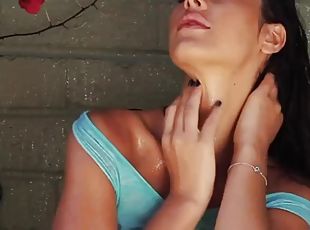 Bikini wife model vacation sexy strip & massage hotwife slut