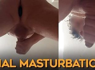masturbação, orgasmo, amador, anal, tiro-ao-alvo, suja, sozinho, bisexual