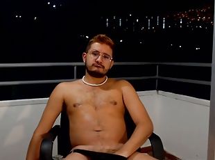 A pretty latino jerks off on his balcony CAM4 Male