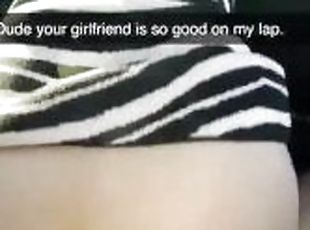 Asian girl cheating on her boyfriend, he saw us while fucking