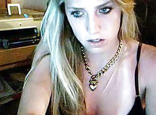 onani, blond, webcam, smuk, solo