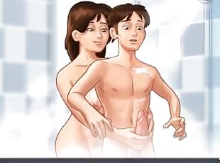 banhos, extremo, mãe-e-rapaz, chupanços, pénis-grande, mulher-madura, mãe, garganta-funda, massagem, engolindo