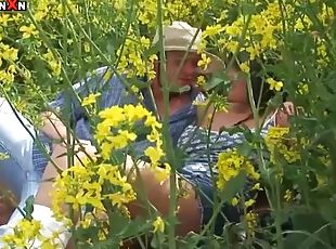 Big Breasted Brunette Mom Gets Fucked Hard in the Ass on the Fields