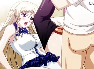 penetração-de-braço, anime, hentai, rabo, uniforme