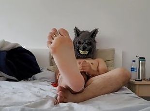 asiatique, ejaculation-sur-le-corps, gay, pieds, webcam, solo, réalité, masque