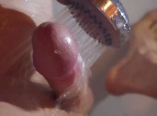 No Hands Cum with Shower Head while Moaning and Shaking Orgasm - 4K