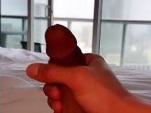 Storking my cock with a view????????