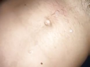 Cumshot on myself with Anal Plug First Time