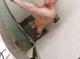 bañando, gay, sauna, ducha