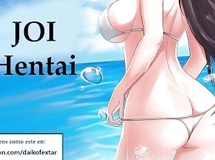 masturbation, anal, fellation, ejaculation-sur-le-corps, branlette, anime, hentai, solo, bikini, espagnol