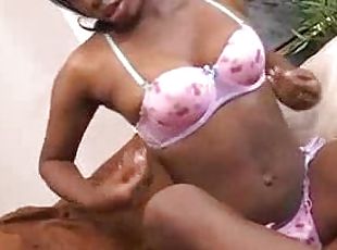 Sexy ebony lezzies bring out the dildos