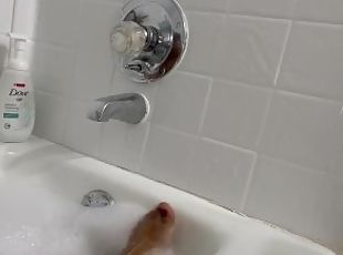 banhos, amador, pés, fetiche, sozinho