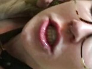 whore sucking daddys cock while he chokes me hard