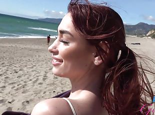 Homemade POV video of redhead Delilah Day being fingered