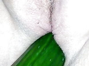 Fucking my Pregnant Missus with a Cucumber