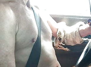 Driving nude down highway 