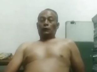 Police indonesian daddy wanking