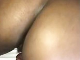 Playing with her pussy with my dick