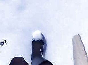 Walk in the snow boot tease 