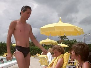 Smoking Hot Retro Celeb Cindy Morgan Wearing a Tight Swimming Suit