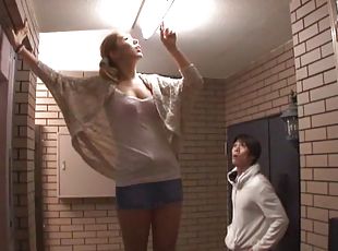 Kinky upskirt video as a guy peeks up a Japanese girl's miniskirt