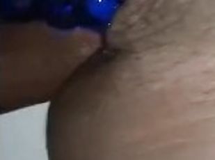 Ebony Anal! Big Dick in her ass, toy in pussy!