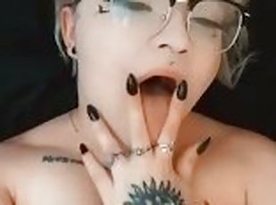 amatør, fingering, blond, fetish, solo, tatovering
