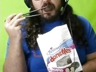 Sitting Alone in My Room Eating an Entire Bag of Hostess Donettes Chocolate Frosted Mini Donuts