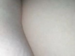 Side view of daddy pounding my pussy