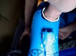 Facefucking homemade automatic toy