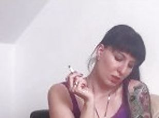 webcam, fetichista, fumando, morena, realidad
