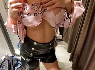 Risky Cumshot in Public Changing Room at Shopping Center - Cock22squirt