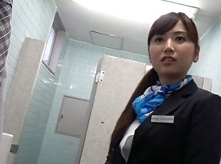 Kawasaki Arisa doesn't mind sucking a dick in the bathroom