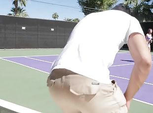 Fresh and sexy cece capella fucks like a hoe after playing tennis