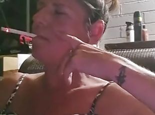 Smoking cigarettes The sexiest MILF squirts