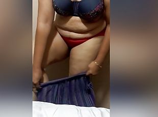 Indian Wife Changing Dress