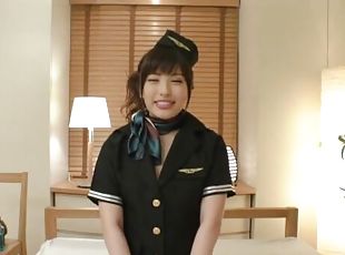 japansk, uniform, kuk, sugande