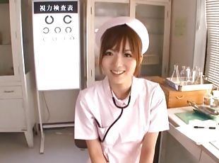 enfermera, japonés, primera-persona, uniforme, polla