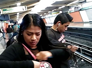 Brunette girl in the metro, how beautiful you are